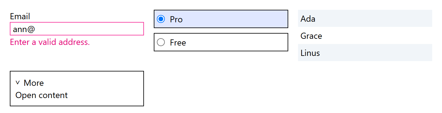 Browser output of Listing 5.11