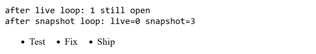 Browser output of Listing 8.16