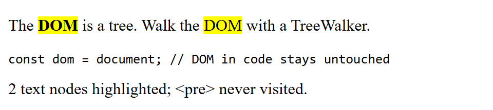 Browser output of Listing 8.37