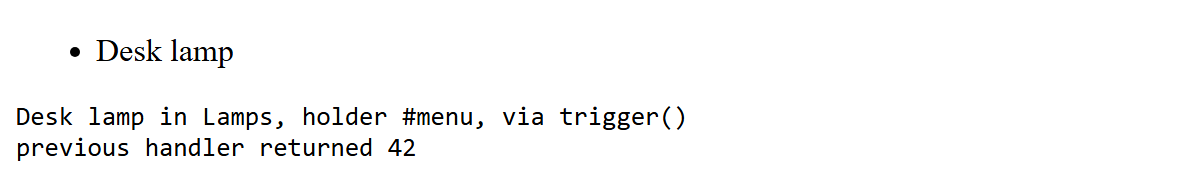 Browser output of Listing 8.65