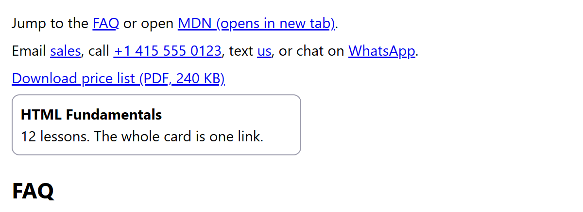 Browser output of Listing 2.12
