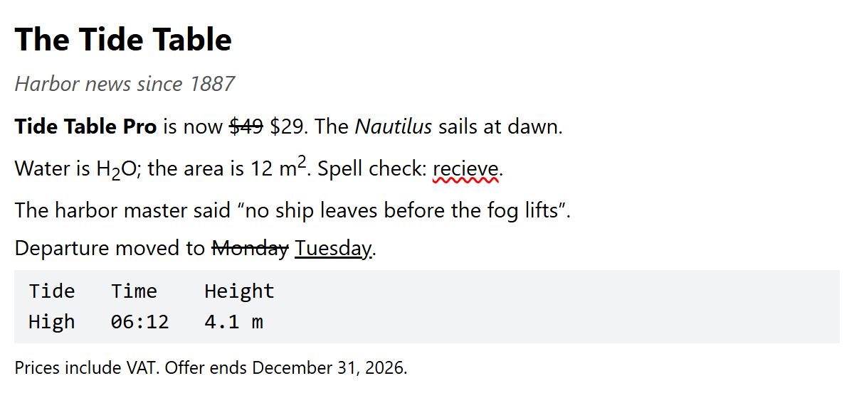 Browser output of Listing 2.13