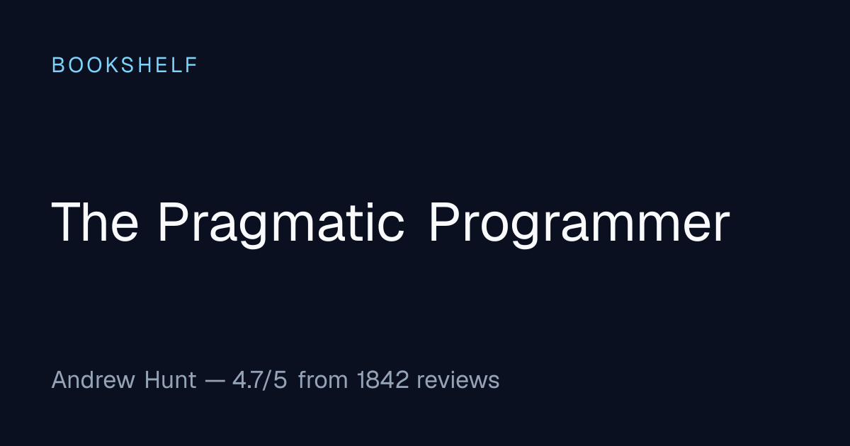 The card ImageResponse rendered for /books/the-pragmatic-programmer
