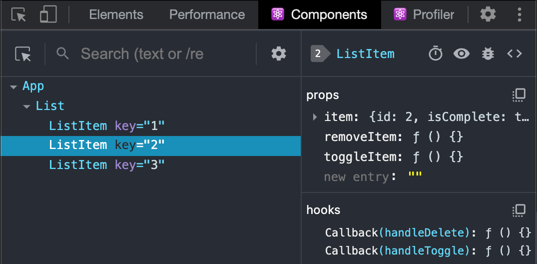 The Components tab of React Developer Tools (image: react.dev, CC BY 4.0)