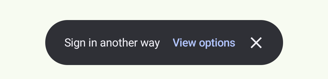 Credential Manager's fallback when no saved credential matches, at the bottom of the BookNest screen